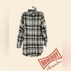 HUE Green Plaid Women’s Flannel